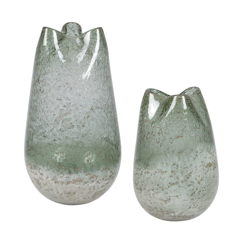 Uttermost 18318 Chianti Seeded Glass Vases Set/2