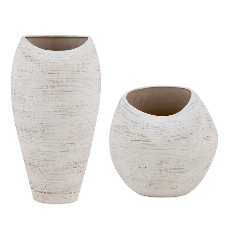 Uttermost 18321 Inara Indoor-Outdoor White Vases Set/2