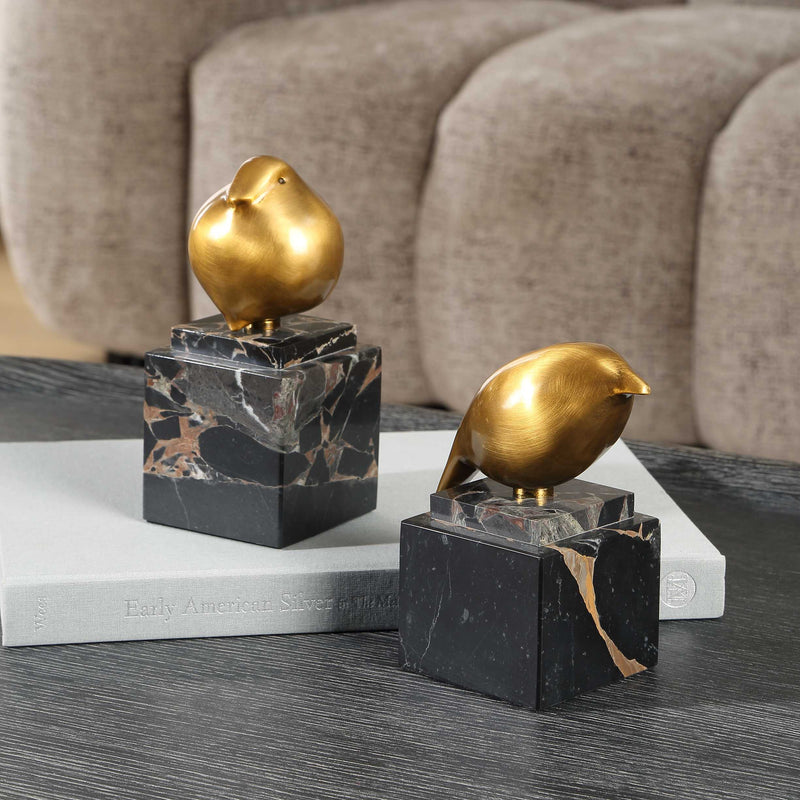 Uttermost 18301 Golden Finch Bird Figurines Set/2