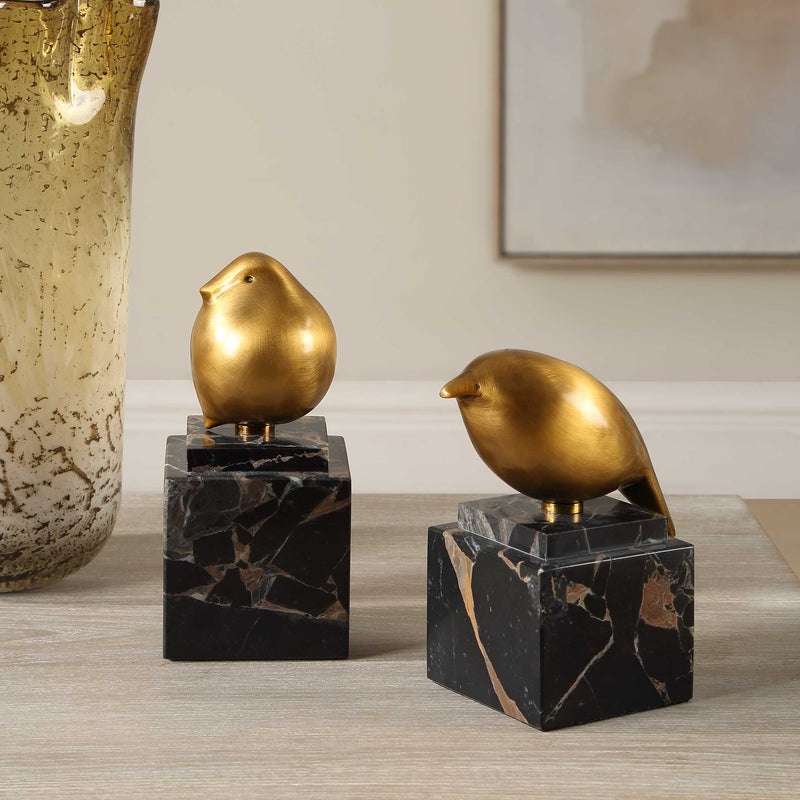 Uttermost 18301 Golden Finch Bird Figurines Set/2