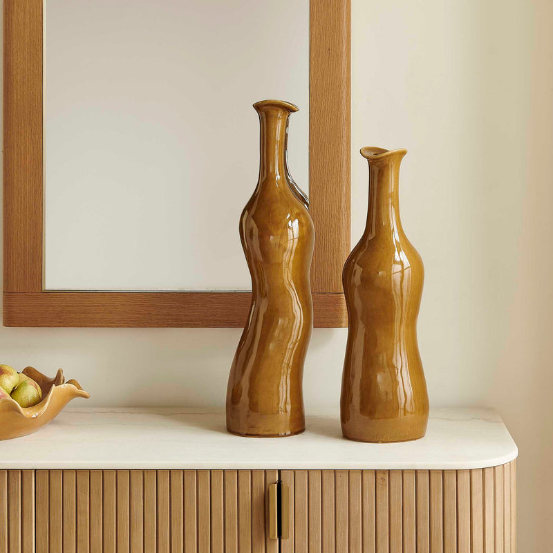 Uttermost Sienna Flow Indoor-Outdoor Bottle Vases Set/2
