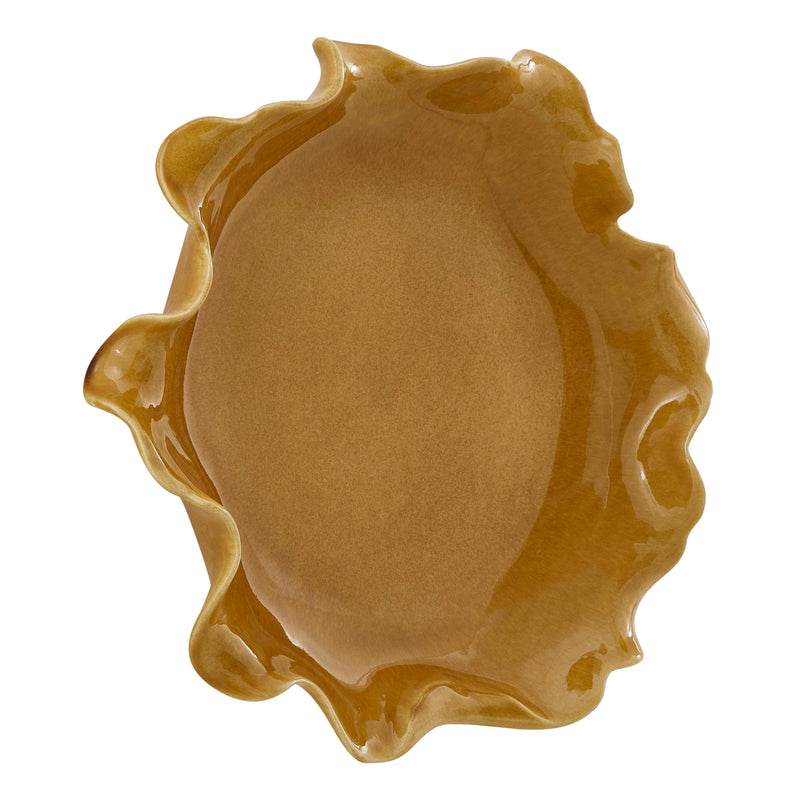 Uttermost Golden Crest Ruffle Indoor-Outdoor Bowl