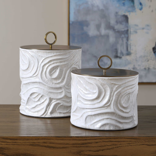 Uttermost Ivory Tide Indoor-Outdoor Canisters Set/2