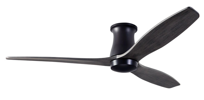 Modern Fan Company Arbor Flush DC 54-inch dark bronze hugger ceiling fan with ebony blades and remote control