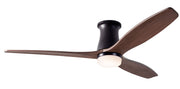 Modern Fan Company Arbor Flush DC LED 54-inch dark bronze hugger ceiling fan with mahogany blades and remote control