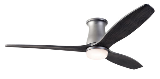 Modern Fan Company Arbor Flush DC LED 54-inch graphite hugger ceiling fan with ebony blades and remote control