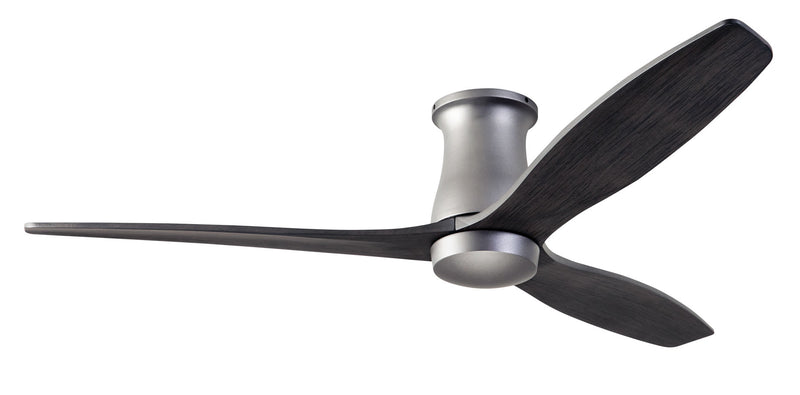 Modern Fan Company Arbor Flush DC 54-inch graphite ceiling fan with ebony blades and remote, modern flush mount hugger fan