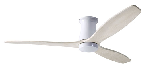 Modern Fan Company Arbor Flush DC 54" Gloss White Ceiling Fan with Whitewash Blades and Remote - ALCOVE LIGHTING