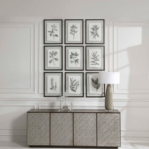 Uttermost 41617 Farmhouse Florals Framed Prints Set/9