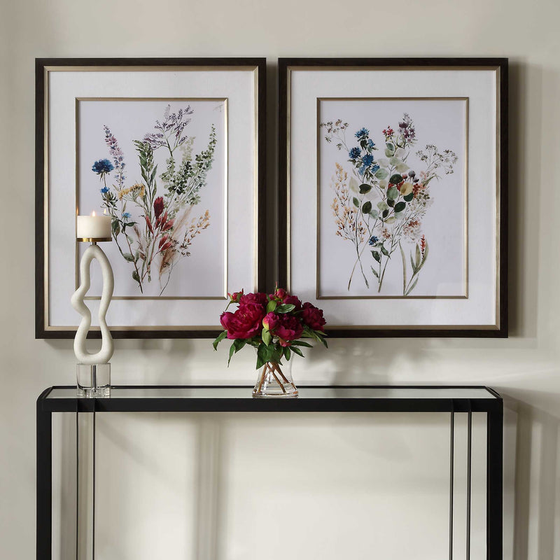 Uttermost 32341 Delicate Flowers Framed Prints Set/2