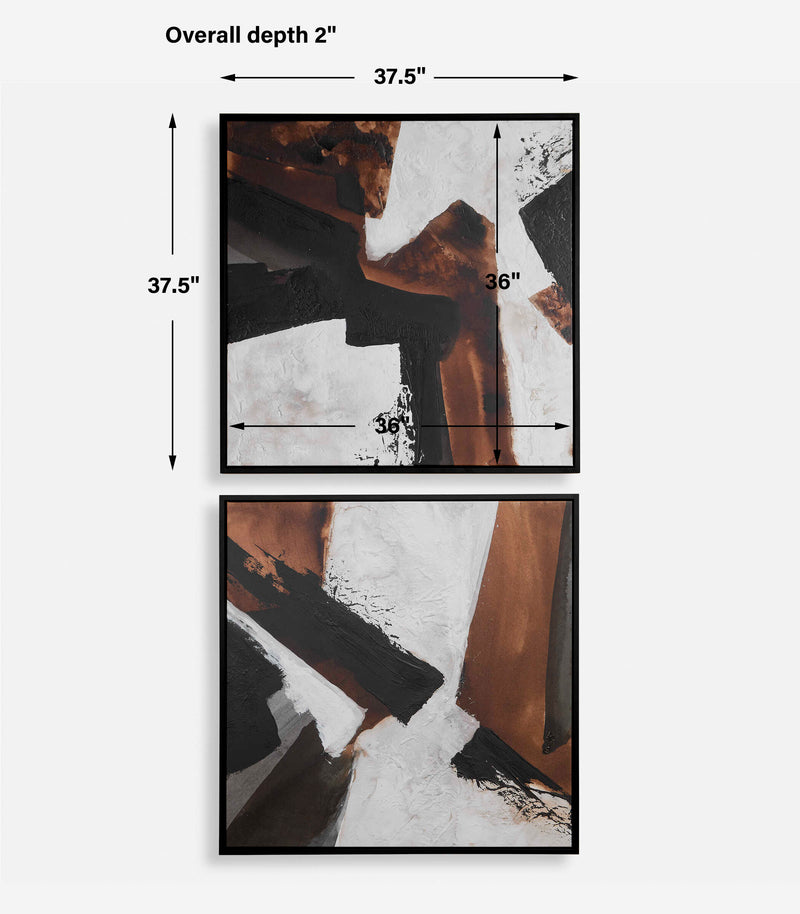 Uttermost 32370 Tactile Inspiration Framed Abstract Art Set/2