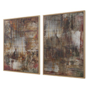 Uttermost 32433 Molten Patina Framed Canvases Set/2
