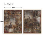Uttermost 32433 Molten Patina Framed Canvases Set/2