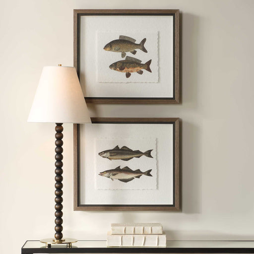 Uttermost 32448 The Catch Framed Fish Prints Set/2