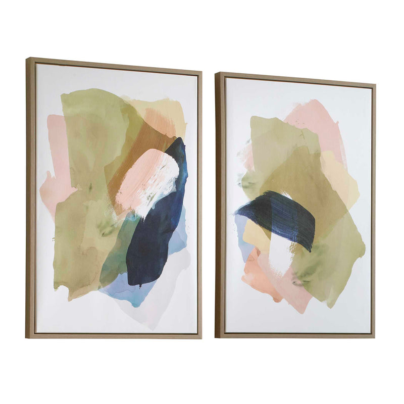 Uttermost 32499 Abstract Afternoon Framed Canvases Set/2