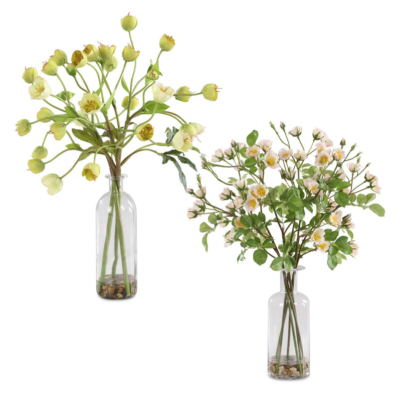 Uttermost 60251 Tranquility Lenten Rose Bouquets Set/2
