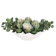 Uttermost 60256 Protea Blooms White Bowl Centerpiece