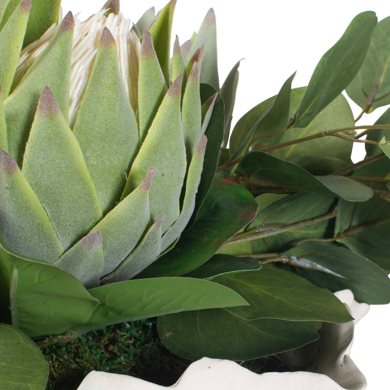 Uttermost 60256 Protea Blooms White Bowl Centerpiece