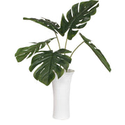 Uttermost 60258 Muse Monstera White Vase Centerpiece