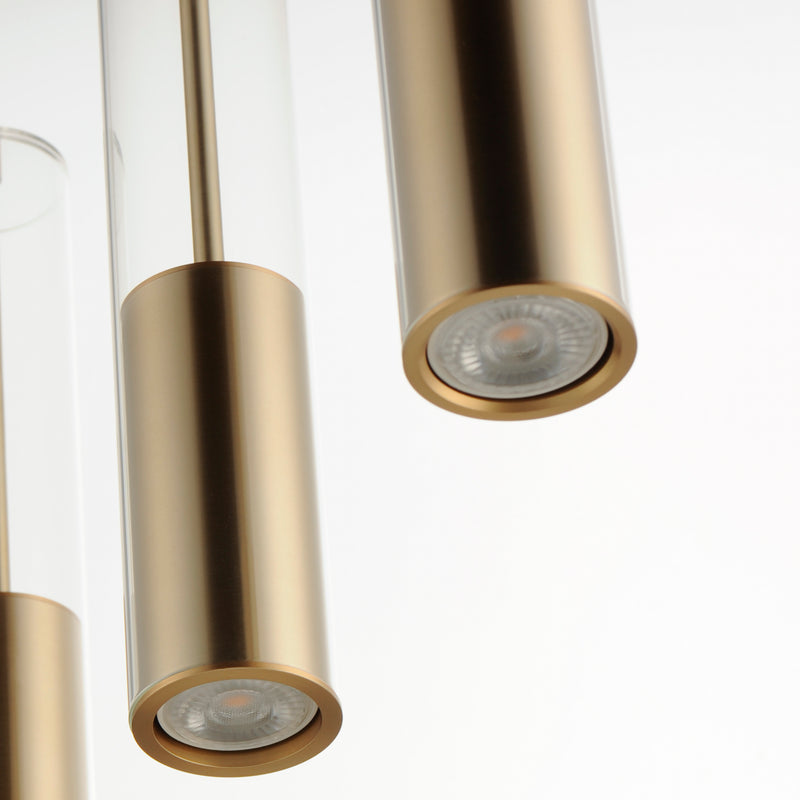 ET2 E11004-24SBR Torch LED 4 Light Linear Pendant | Satin Brass