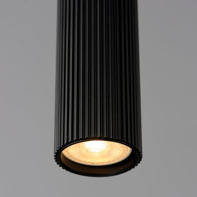 ET2 E11012-BK Reeds 1 Light LED Pendant Stem Hung | Black