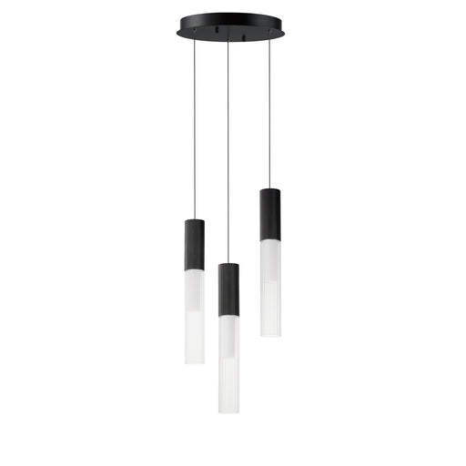 ET2 E11013-144BK Reeds 3 Light LED Pendant | Black