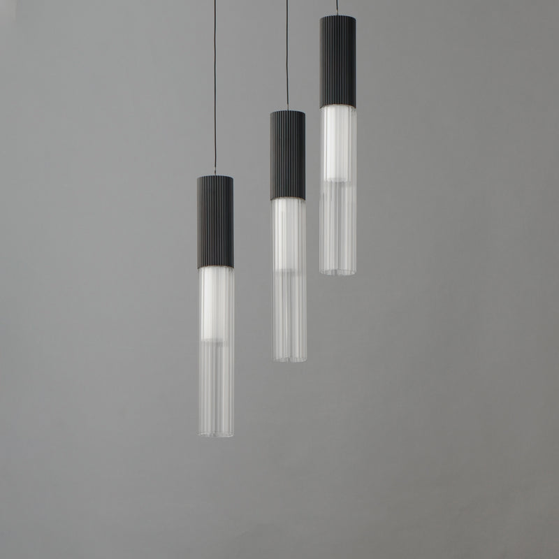 ET2 E11013-144BK Reeds 3 Light LED Pendant | Black