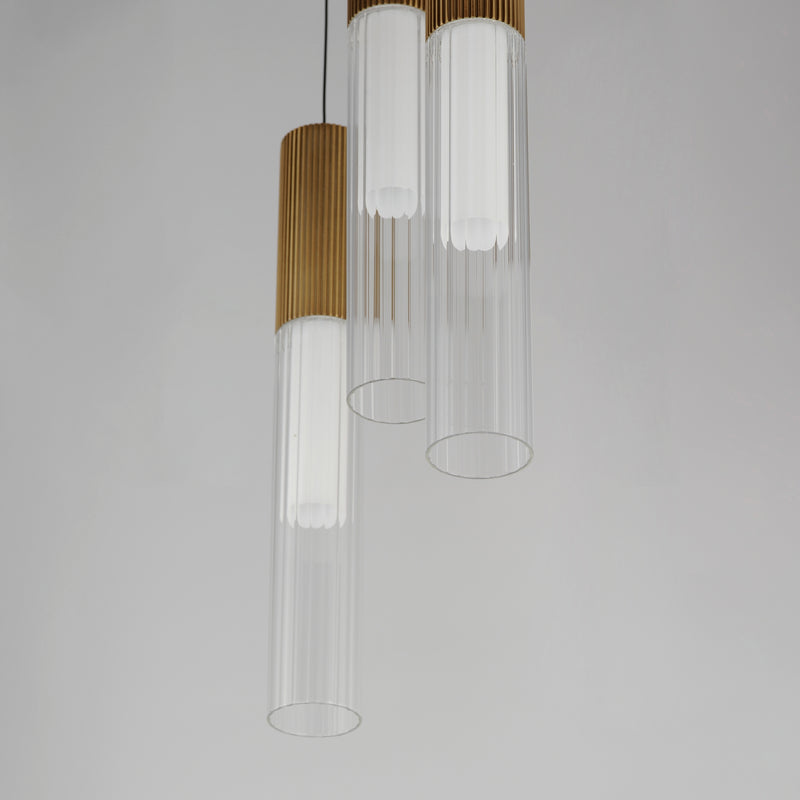 ET2 E11013-144GLD Reeds 3 Light LED Pendant | Gold