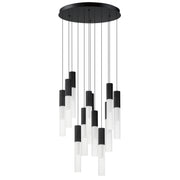 ET2 E11019-144BK Reeds 12 Light LED Pendant | Black