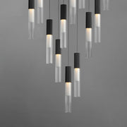 ET2 E11019-144BK Reeds 12 Light LED Pendant | Black