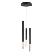 ET2 E11023-95BK Diaphane LED 3 Light Pendant | Black