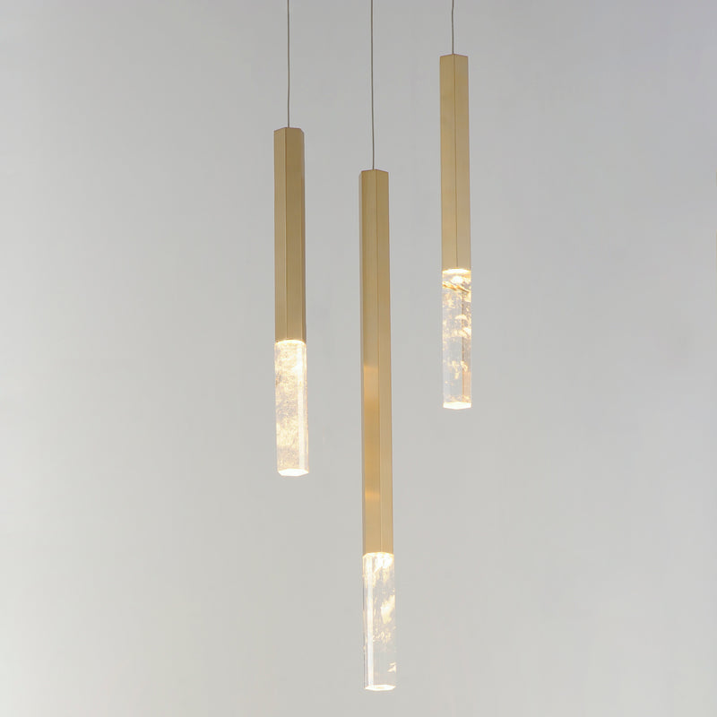 ET2 E11023-95GLD Diaphane LED 3 Light Pendant | Gold