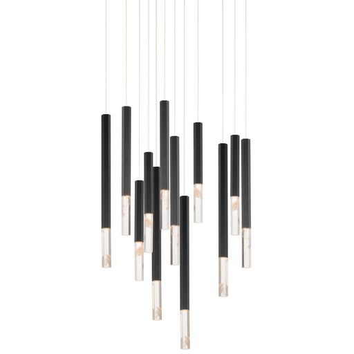 ET2 E11032-95BK Diaphane 12 Light LED Pendant | Black