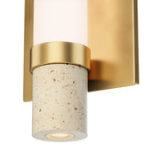 ET2 E11050-01TVGLD Travertine 1 Light LED Wall Sconce | Travertine / Gold
