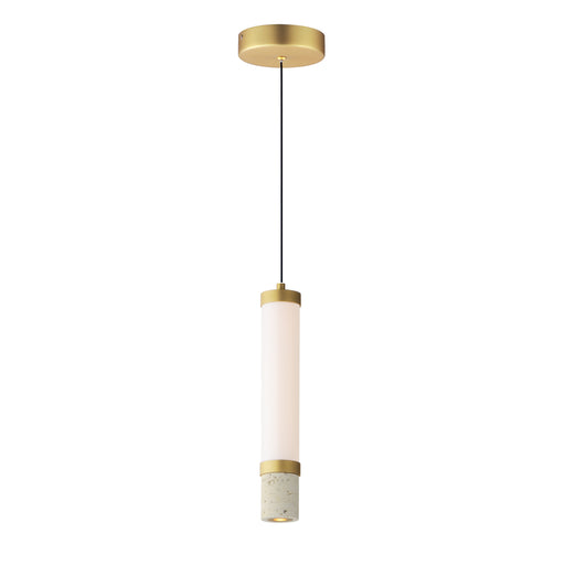 ET2 E11051-01TVGLD Travertine 1 Light LED Pendant | Travertine / Gold