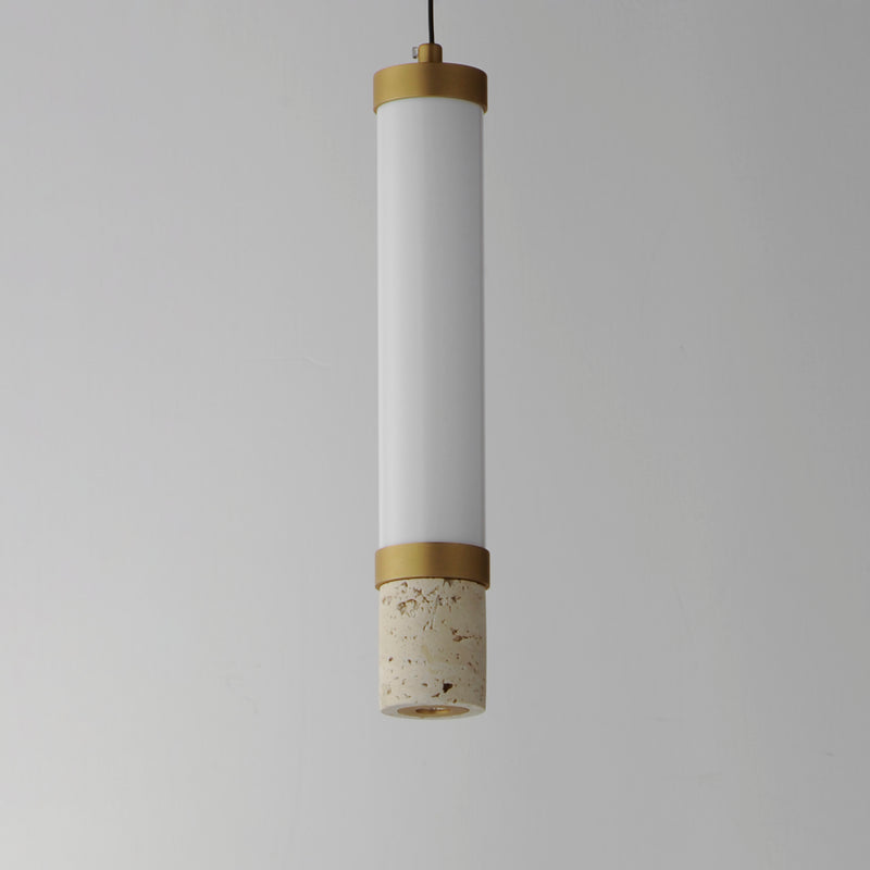 ET2 E11051-01TVGLD Travertine 1 Light LED Pendant | Travertine / Gold