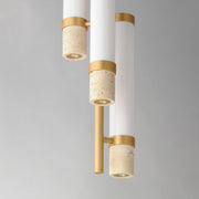 ET2 E11053-01TVGLD Travertine 3 Light LED Pendant | Travertine / Gold