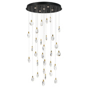 ET2 E11070-122BKPG Pebble 30 Light LED Pendant | Black / Polished Gold