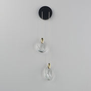 ET2 E11072-122BKPG Pebble 2 Light Wall Sconce | Black / Polished Gold