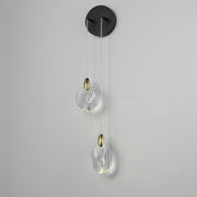 ET2 E11072-122BKPG Pebble 2 Light Wall Sconce | Black / Polished Gold