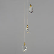 ET2 E11073-122BKPG Pebble 3 Light LED Pendant | Black / Polished Gold