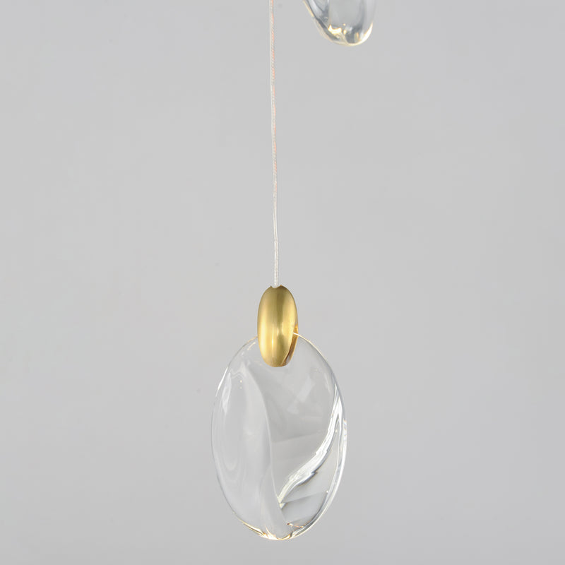 ET2 E11073-122BKPG Pebble 3 Light LED Pendant | Black / Polished Gold