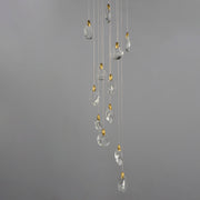 ET2 E11078-122BKPG Pebble 12 Light LED Pendant | Black / Polished Gold