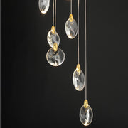 ET2 E11078-122BKPG Pebble 12 Light LED Pendant | Black / Polished Gold