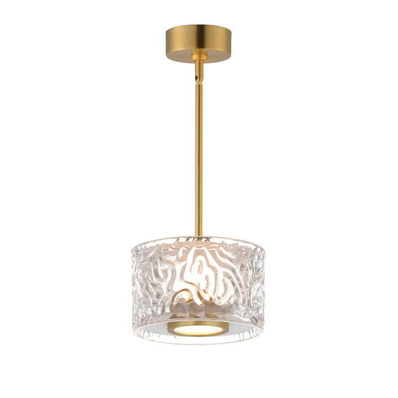 ET2 E11081-124NAB Elysian 1 Light LED Pendant | Natural Aged Brass