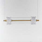 ET2 E11082-124NAB Elysian 2 Light LED Pendant | Natural Aged Brass