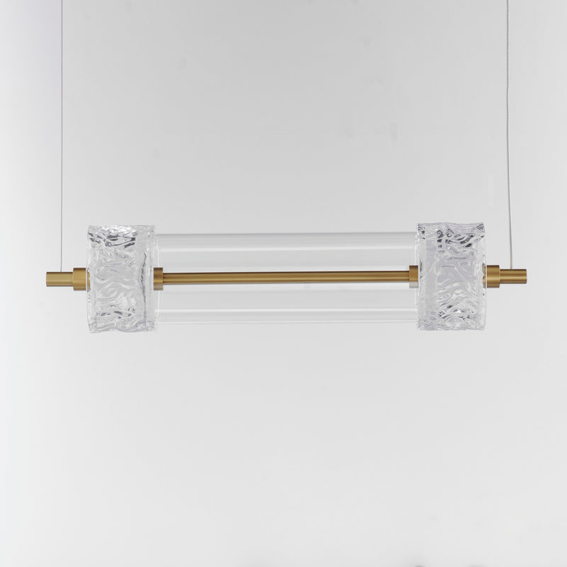 ET2 E11082-124NAB Elysian 2 Light LED Pendant | Natural Aged Brass