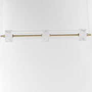 ET2 E11083-124NAB Elysian 3 Light LED Linear Pendant | Natural Aged Brass