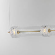 ET2 E11084-124NAB Elysian 4 Light LED Linear Pendant | Natural Aged Brass