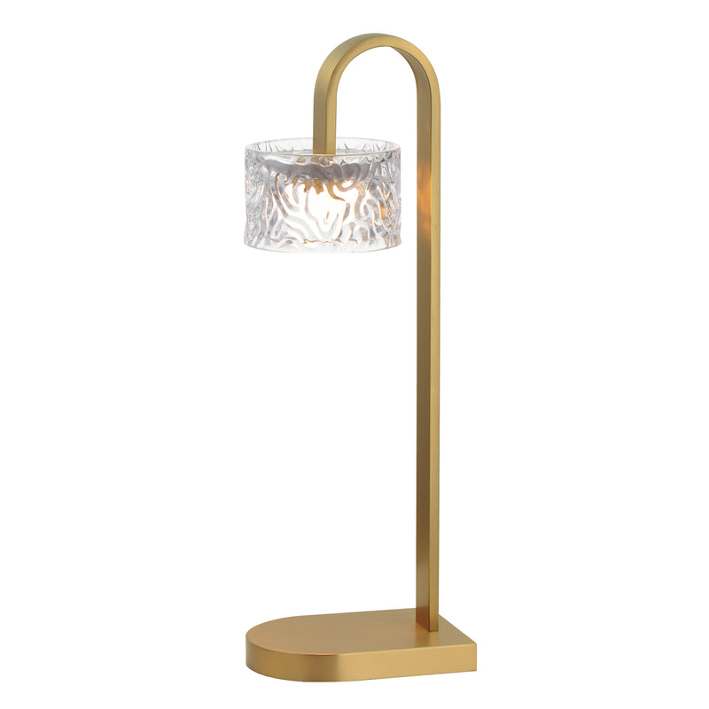 ET2 E11087-124NAB Elysian 1 Light LED Table Lamp | Natural Aged Brass